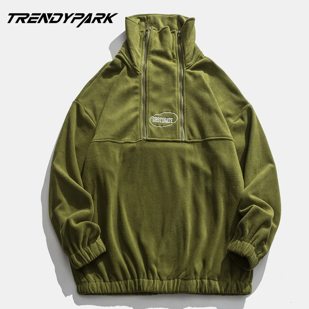 Мужские толстовки с высоким воротником однотонная зеленая толстовка на молнии