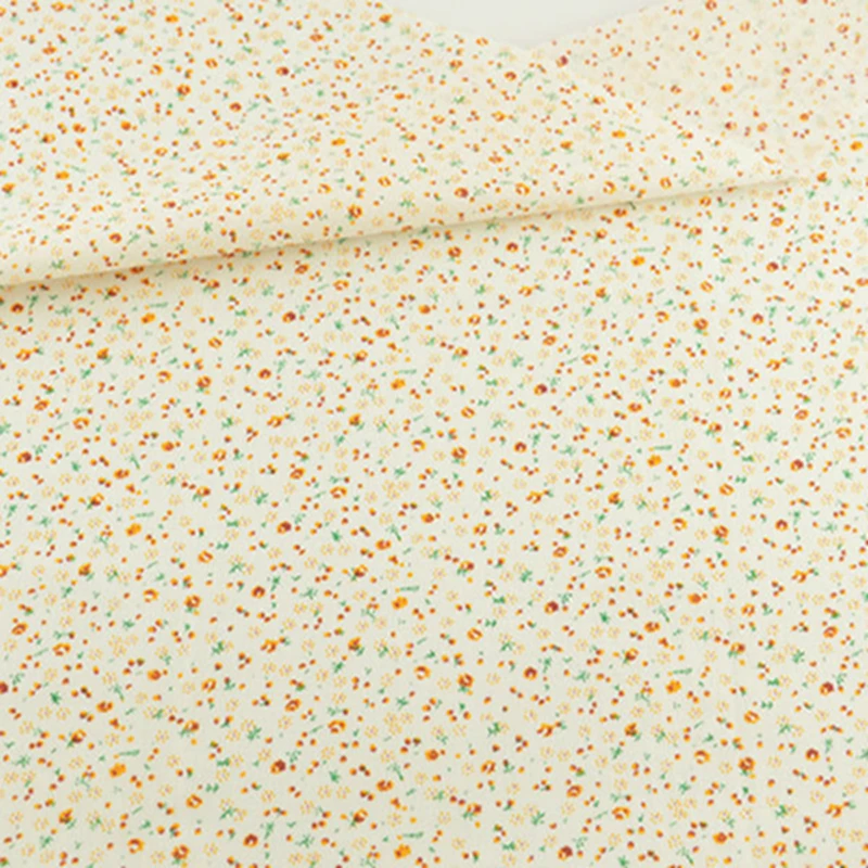 Кукольные куклы из 100% хлопка маленькая оранжевая ткань с цветочным дизайном