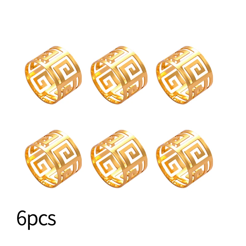 6 шт сплав кольца для салфеток держатель кольцо с пряжкой вечерние украшение