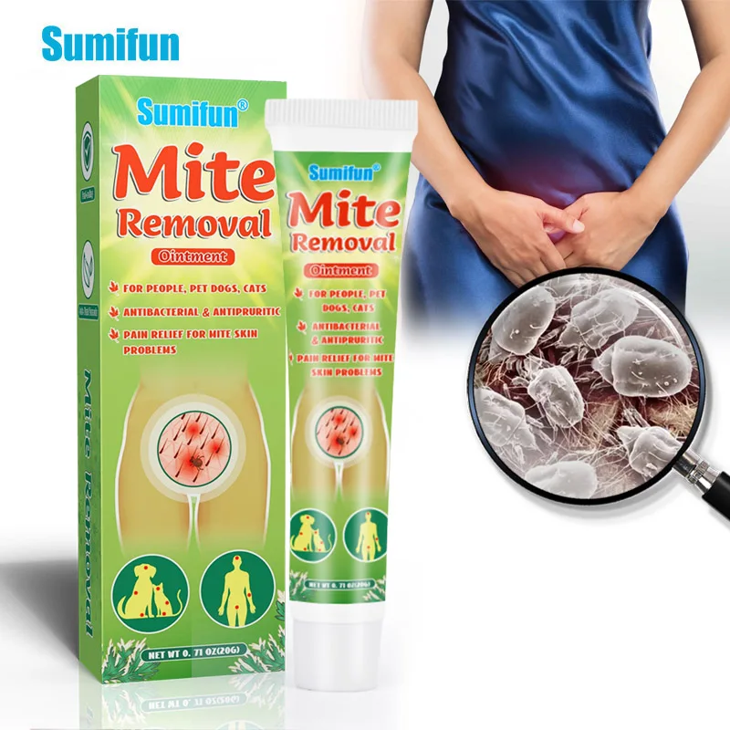 

1Box 20g Sumifun Mite Removal Ointment Kill Pubic Lice Head Lices Antibacterial Cream Eczema Dermatitis Anti-Itching Pet Plaster
