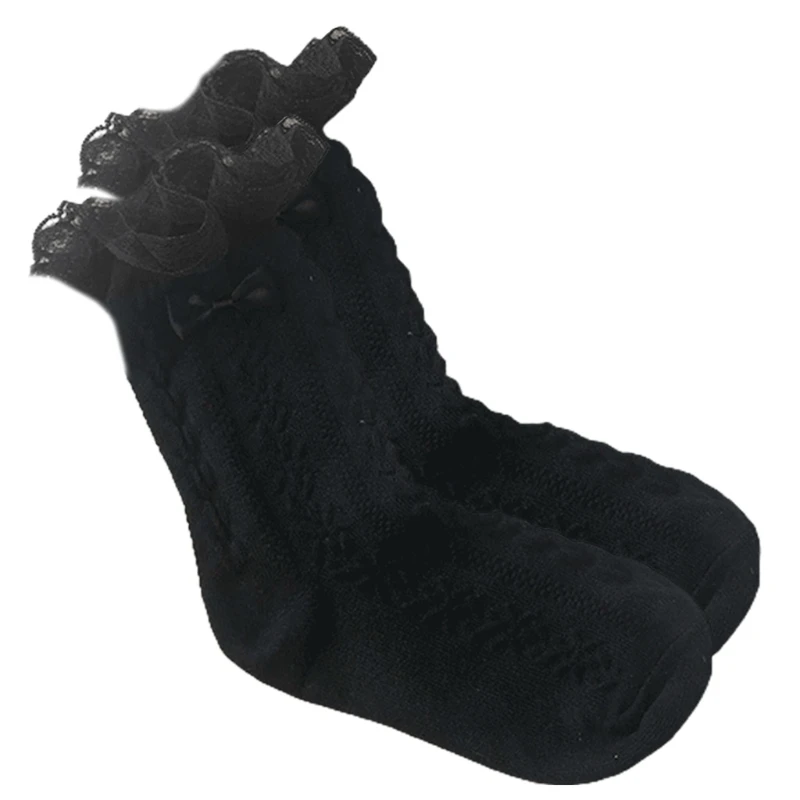 Милый галстук бабочка с оборками короткие носки для девочек аниме мультфильм