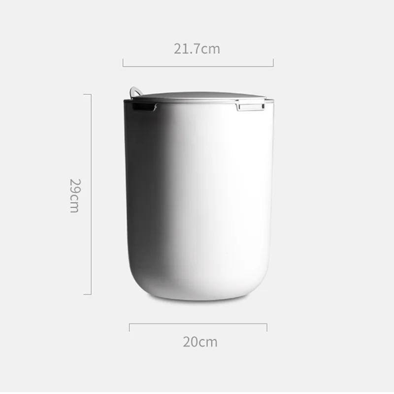 

Round Trash Can Pressing Type Bathroom Dustbin Garbage Bin Plastic Flip Cover Waste Bins Household Kitchen Trash Bin with Lid
