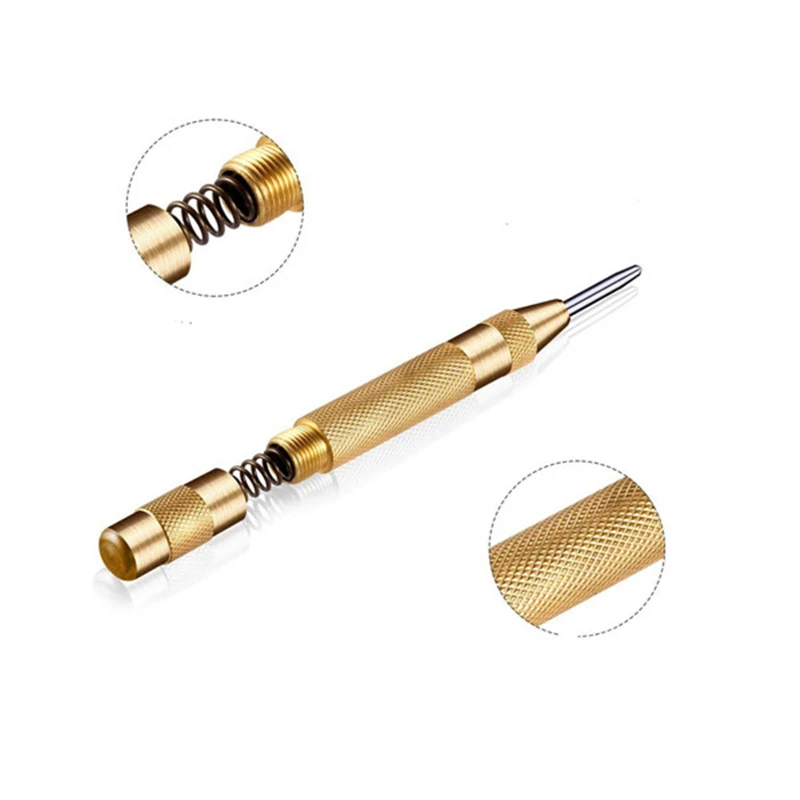 

6Pcs HSS Titanium Coated Step Drill Bit With Center Punch Drill Set Hole Cutter Drilling Tool
