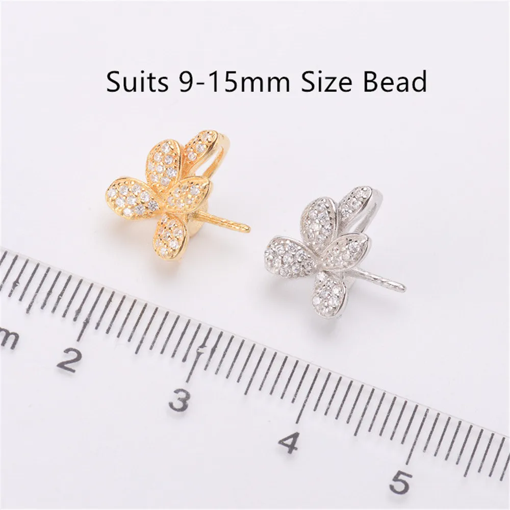 

Real S925 Sterling Silver Pendant Mountings Findings Jewelry Mounts Settings Accessories Parts for Pearl bead No Pearl No Chain