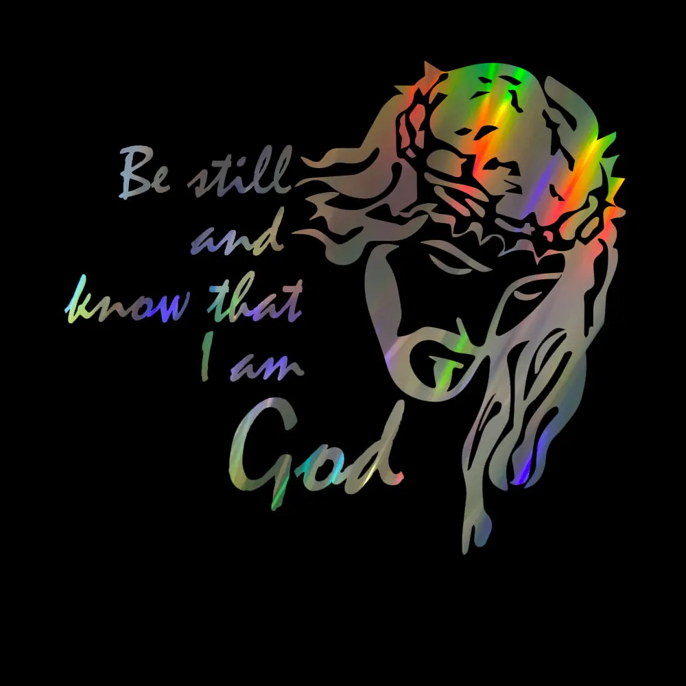 Виниловая наклейка с надписью Be still Christian (6 дюймов) изображением Иисуса Христа и