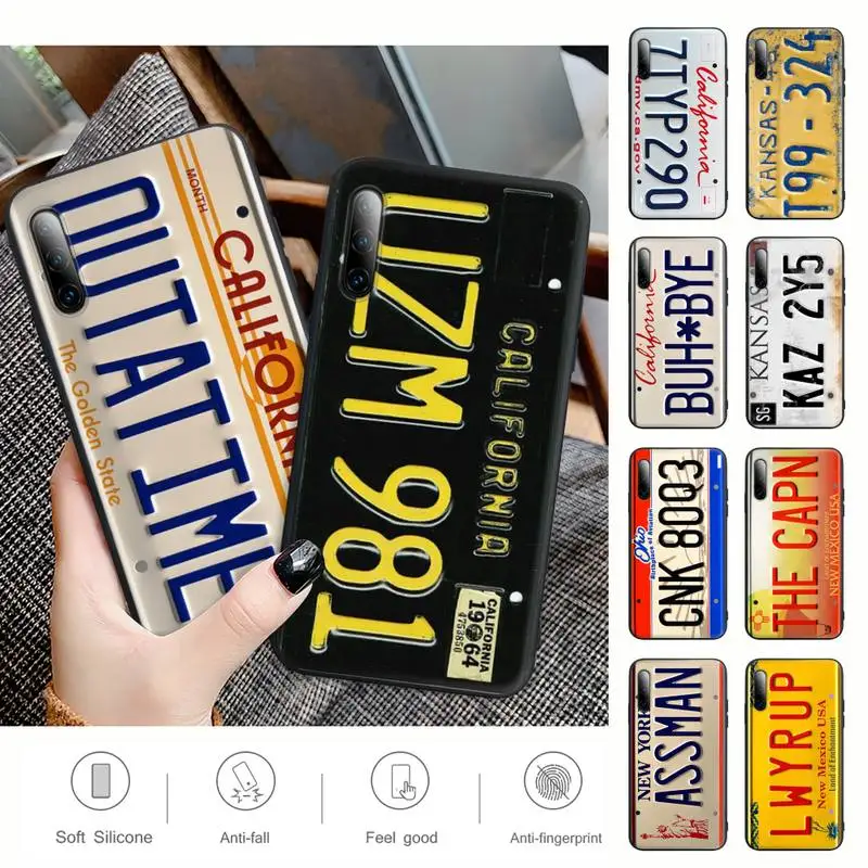 

Retro License Plate Number Mobile Phone Cover Case For Samsung A51 A52 A71 A50 A21 A20 A20E A31 A30 A40 A70 A01 A10 A11 A30S