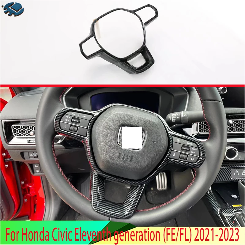 

Панель рулевого колеса в стиле углеродного волокна для Honda Civic высокого поколения (FE/FL) 2021-2023