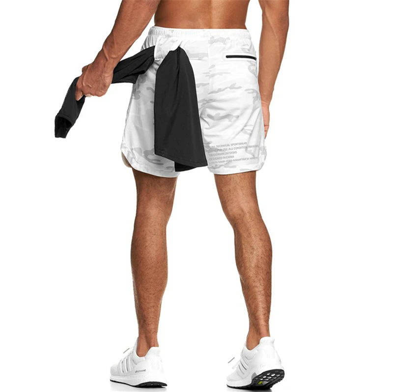 

Camouflage Mens Running Shorts Training Shorts Workout Bodybuilding Gym Sports Men Clothing Male Fitness Jogging Training Shorts