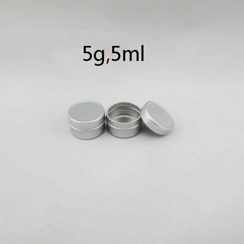5 г пустые круглые алюминиевые банки для бальзама губ косметической упаковки