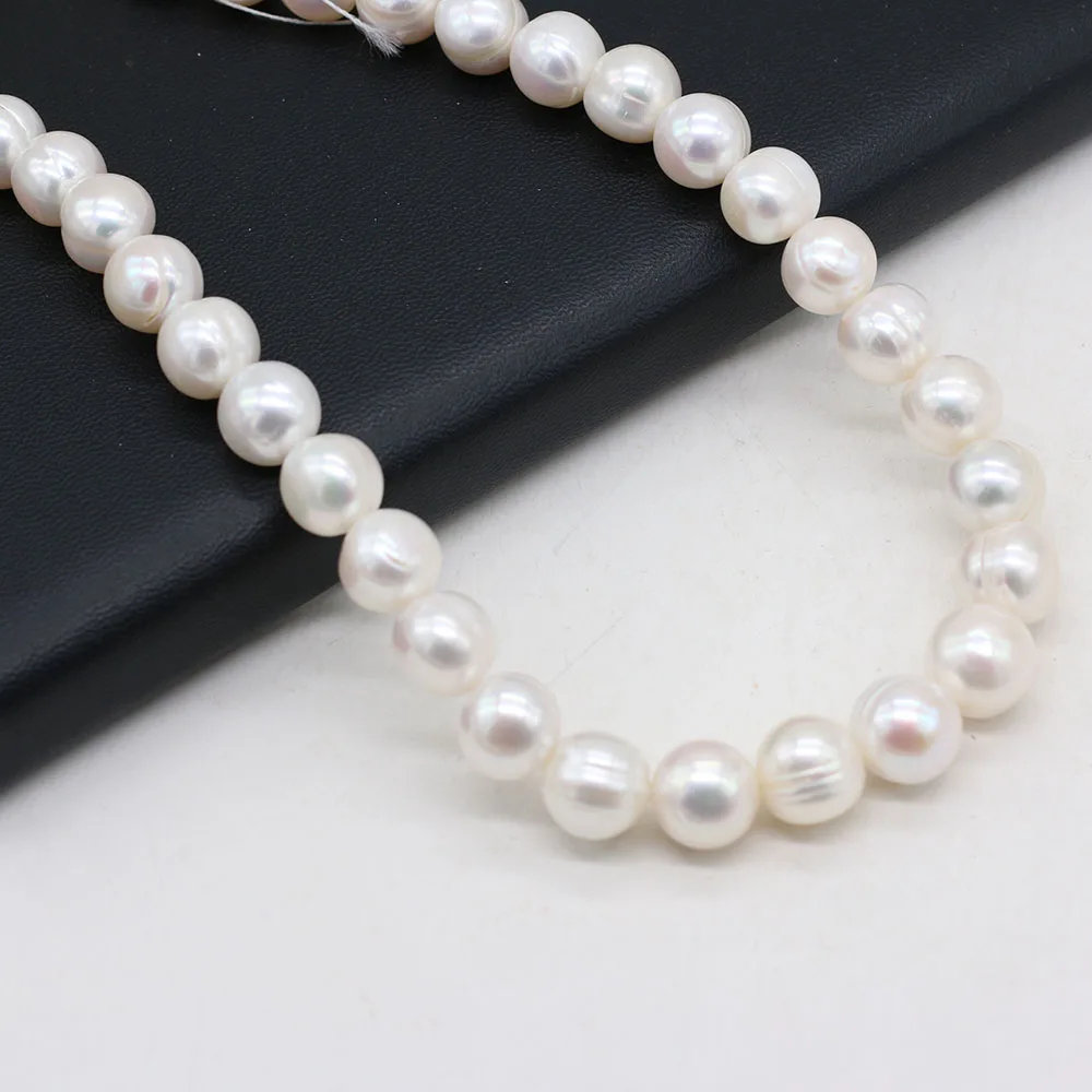 High Quality Natural Freshwater Pearl Beads Round Loose Beaded For Jewelry Making DIY Charms Bracelet Necklace Accessories 36cm