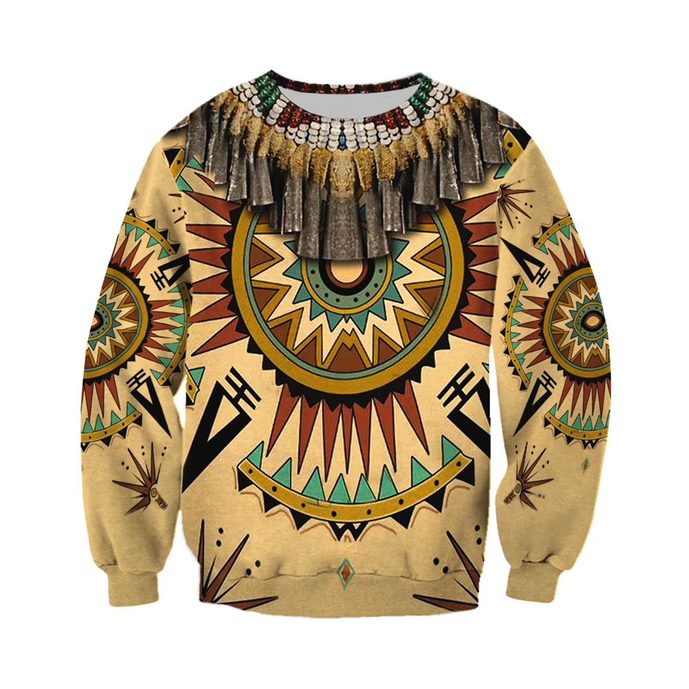 Liumaohua Native Indian 3D печатные мужские толстовки/толстовки Harajuku с капюшоном осенние