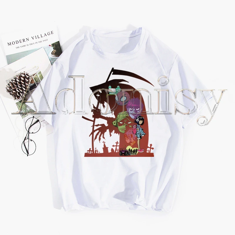 

Gorillaz Music Men Women T-shirt Tops Crew Neck Fitted Soft Anime Manga Tshirt Tee Shirt Clothes T-shirt