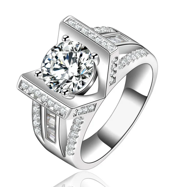 Европейское и американское элегантное женское кольцо с медным покрытием