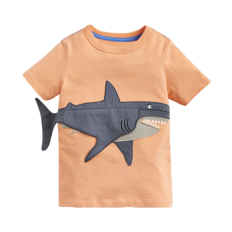 Little maven Shark Pattern Ropa para niños Camiseta de verano manga corta algodón niños|Футболки для мальчиков| |