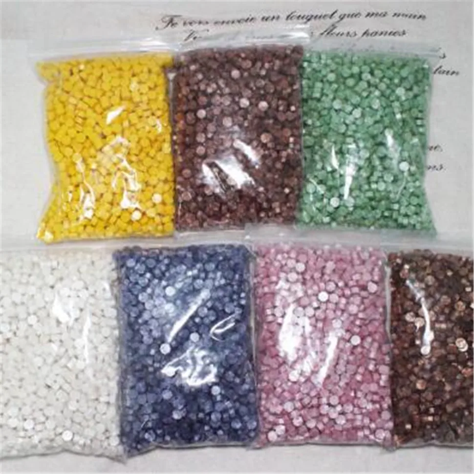 200 шт./лот Ретро Восьмиугольные штампованные восковые бусины печатные штампы для