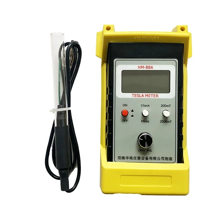 

LCD Gaussmeter Tesla Meter HM88A Fluxmeter Surface Magnetic Field Tester with Ns Function