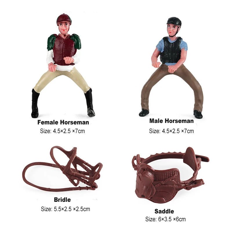 Реалистичные фигурки конского семени 2 шт. + 1 Набор фигурок рыцаря модель