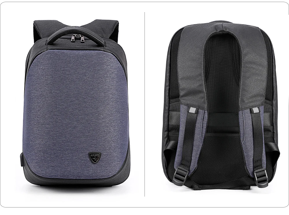 Мужской деловой рюкзак ARCTIC HUNTER Водонепроницаемый Школьный для ноутбука с usb