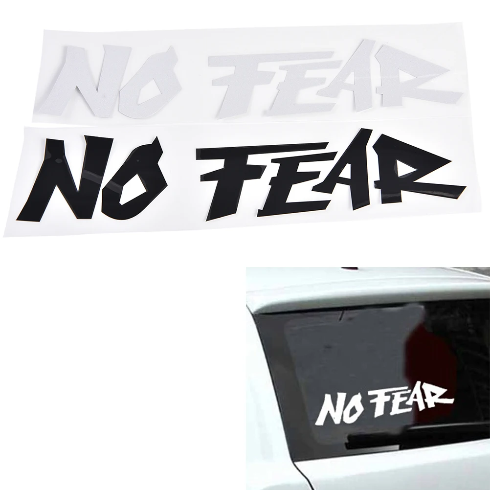 

2 Colors NO FEAR Car Sticker Cool Slogan Decal Decoration Car Accessory 1 Pcs
