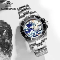 addiesdive undefined automatic men diver watches 200m waterproof 316l steel sports nh35 sapphire crystal luminous dial