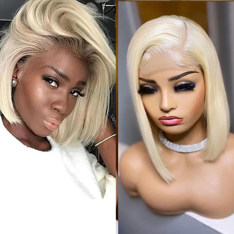 613 блондинка Синтетические волосы на кружеве парик прямой прозрачный кружево