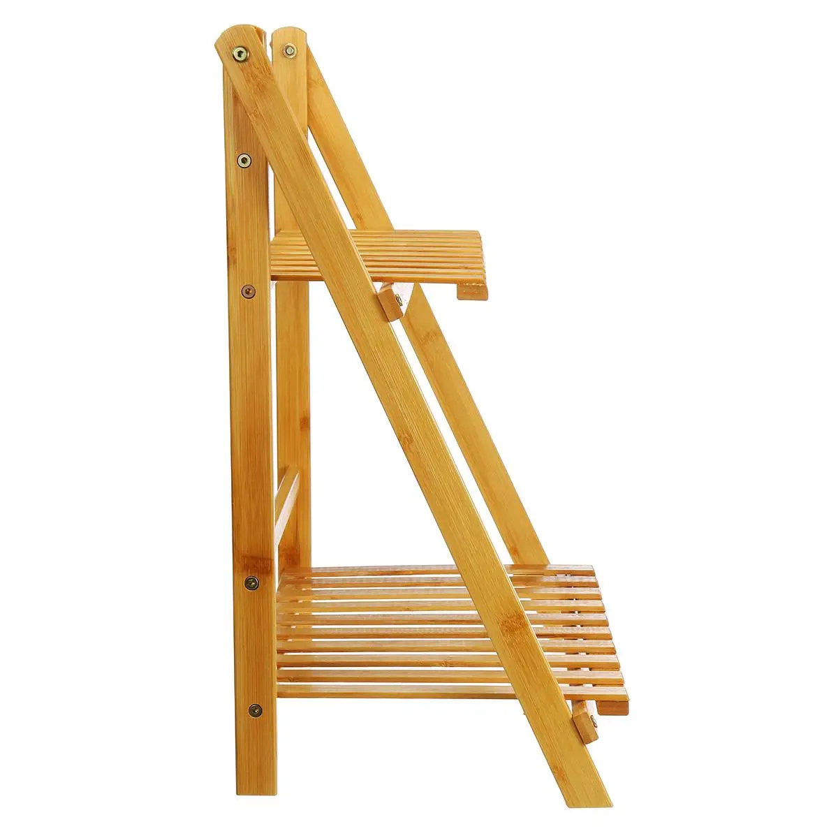 

2 Layer Foldable Flower Plant Pots Rack Stand Shelf For Balcony Living Room Garden Patio 61*28*4cm