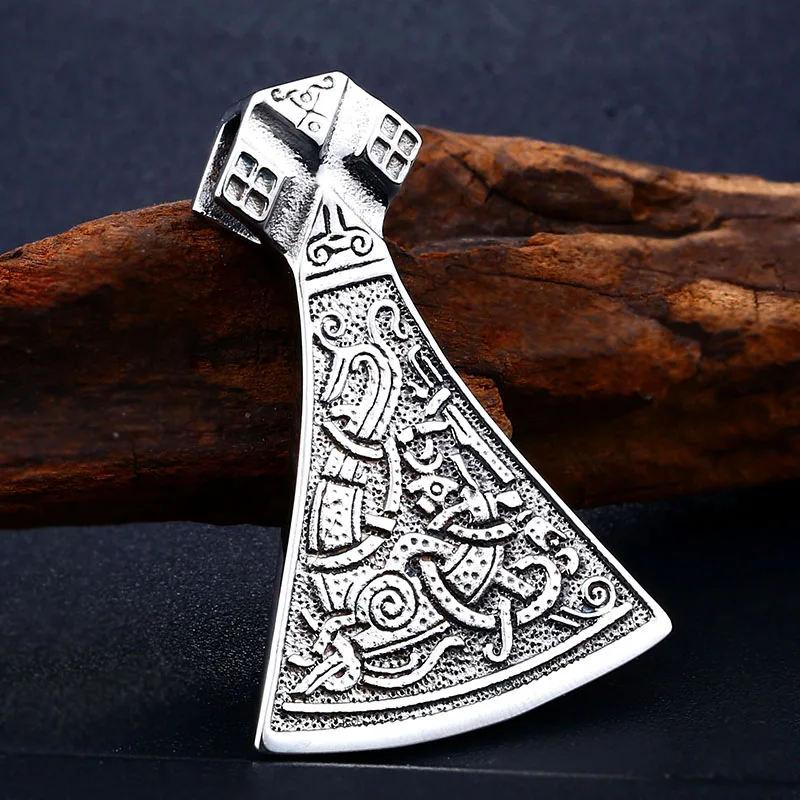 men exquisite Viking Axe Pendant Necklaces Jewellery Goth Male Scandinavian Norse Vintage Women Jewelry | Украшения и аксессуары