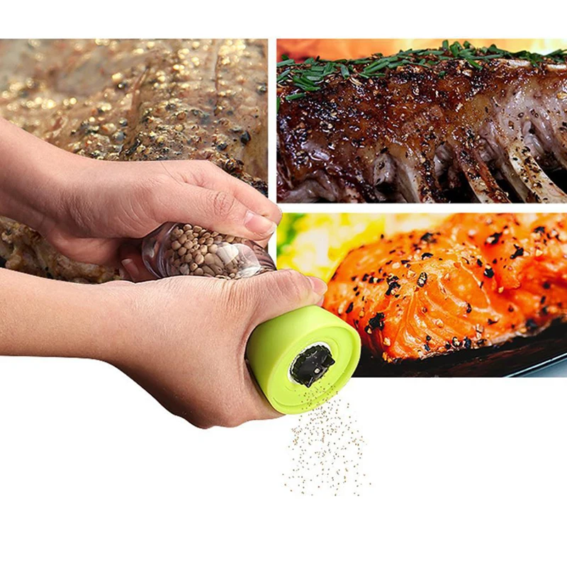 

Manual Salt Pepper Mill Grinder Seasoning Bottle Spice Grinding Containers Adjustable Mill Shakers High Quality Kitchen Gadgets