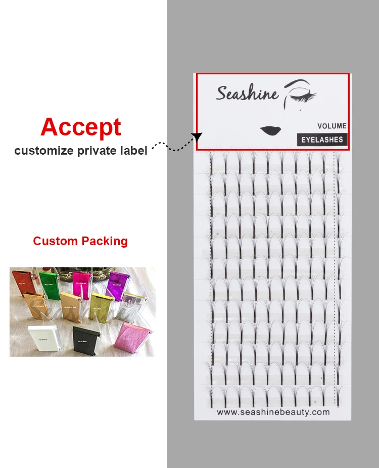 Готовые вееры Seashine высококачественные индивидуальные ресницы для наращивания