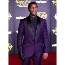 Traje púrpura para hombre, conjunto de 3 piezas a la moda, con solapa de Chal, vestido de boda para novio, a la moda (chaqueta, chaleco, pantalones y pajarita), novedad de 2021 (1)