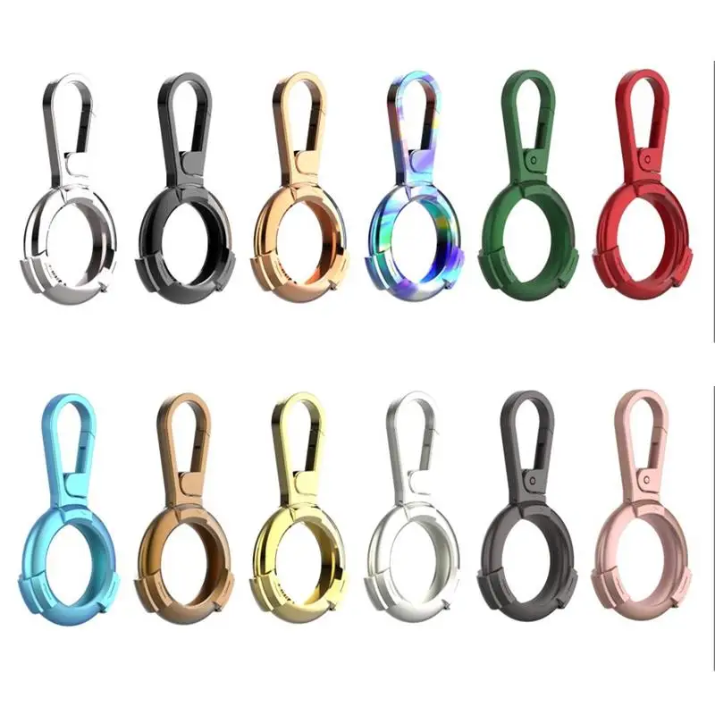 

Metal Case Compatible For AirTags Bluetooth Tracker Protective Skin Cover Metal Keychain For Air Tags