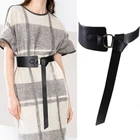 Ремень-корсет Женский, широкий, кожаный, красный, черный