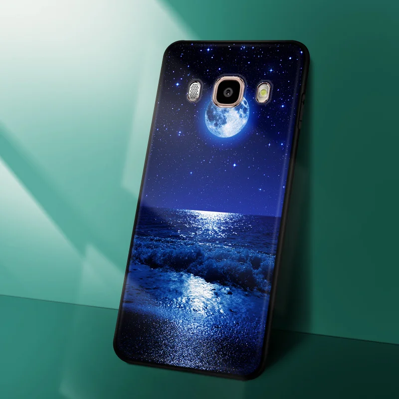 Чехол-накладка для Samsung J7 2016 черный силиконовый матовый ТПУ бампер Galaxy J4 Plus 2018 J6 J1