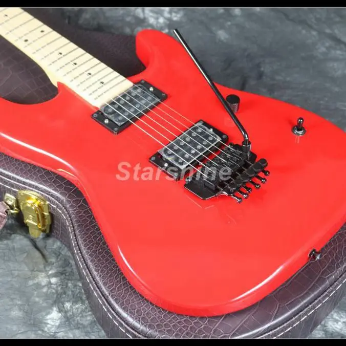 Горячая Распродажа 2021 электрическая гитара Chav фреза мост красный цвет кленовый