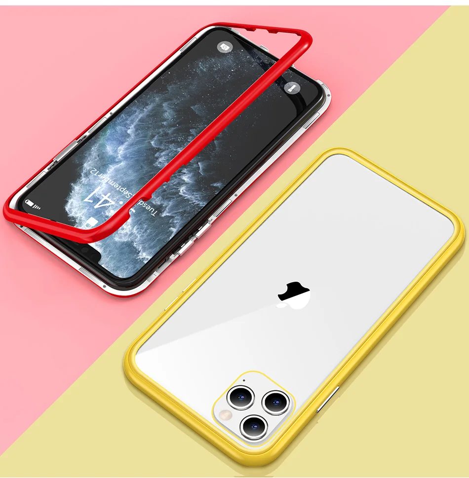 Чехол KISS с магнитным стеклом для iPhone 11 Pro 11Pro Max 7 XR X прозрачный чехол для iPhone 7 8 Plus Xr Xs Max чехол для телефона Funda