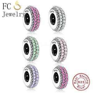 Ювелирные изделия FC из серебра 925 пробы, Винтажные бусины-разделители, оригинальные фирменные подвески для браслетов, сделай сам, подарки для берлока