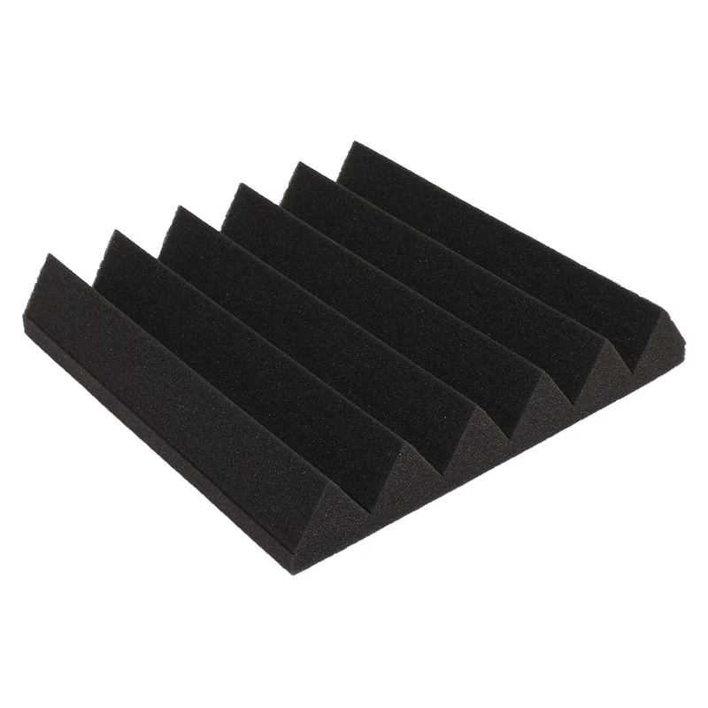 

6Pcs 30X30X5cm Wedge Sound Insulation Studio Foam Red/Black with 8 Pack Acoustic Panels Soundproofing Foam