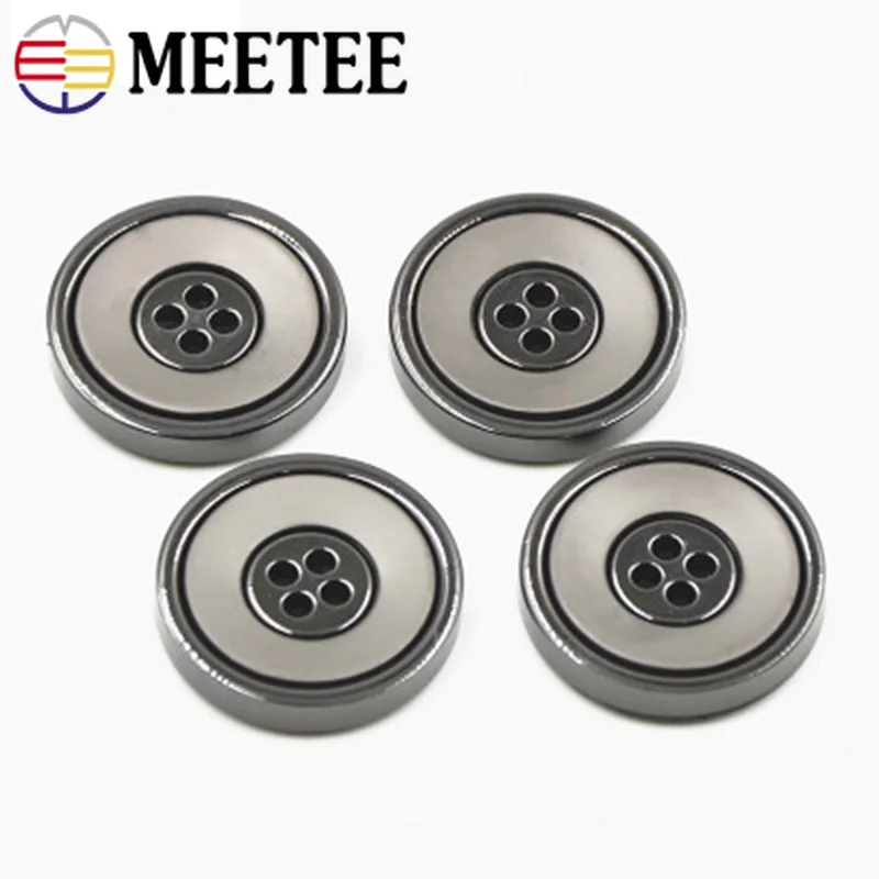 Meetee 10 шт. 20/28 мм четыре глаза Металлическая Кнопка DIY повседневный костюм пиджак