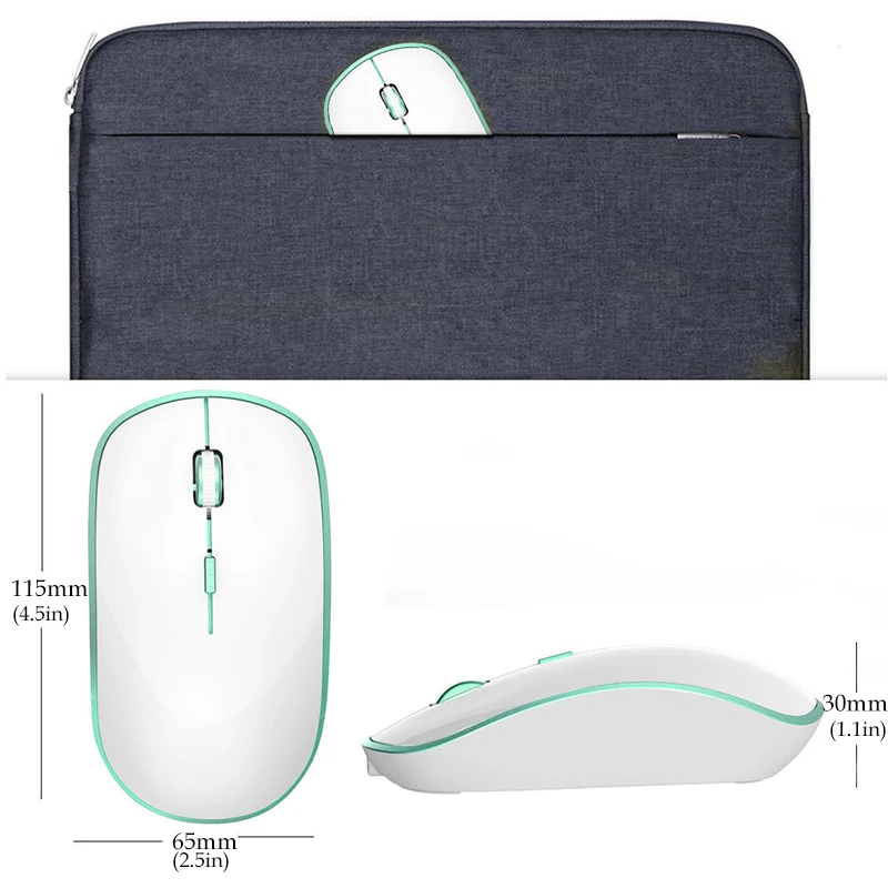 JOYACCESS Computer Mouse Rechargeable Wireless Mouse 2400DPI Ergonomic Mice for Computer Laptop Mouse for Desktop Notebook PC