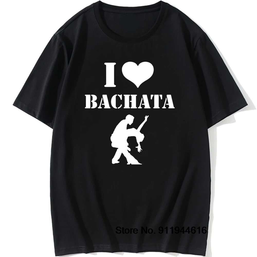 

Смешная футболка унисекс для танцев на день рождения с надписью «I Love бачata», винтажная Веселая хлопковая Футболка с круглым вырезом для тан...