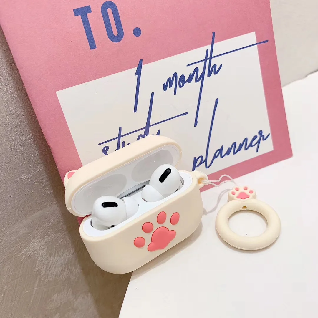 C3 Принципиально для Airpods Pro Чехол с милым рисунком кота кремния Защитный чехол coque для Apple Ipad Air накладки для Surface pro 3 наушники-вкладыши tws Bluetooth наушники чехол - Цвет: C3