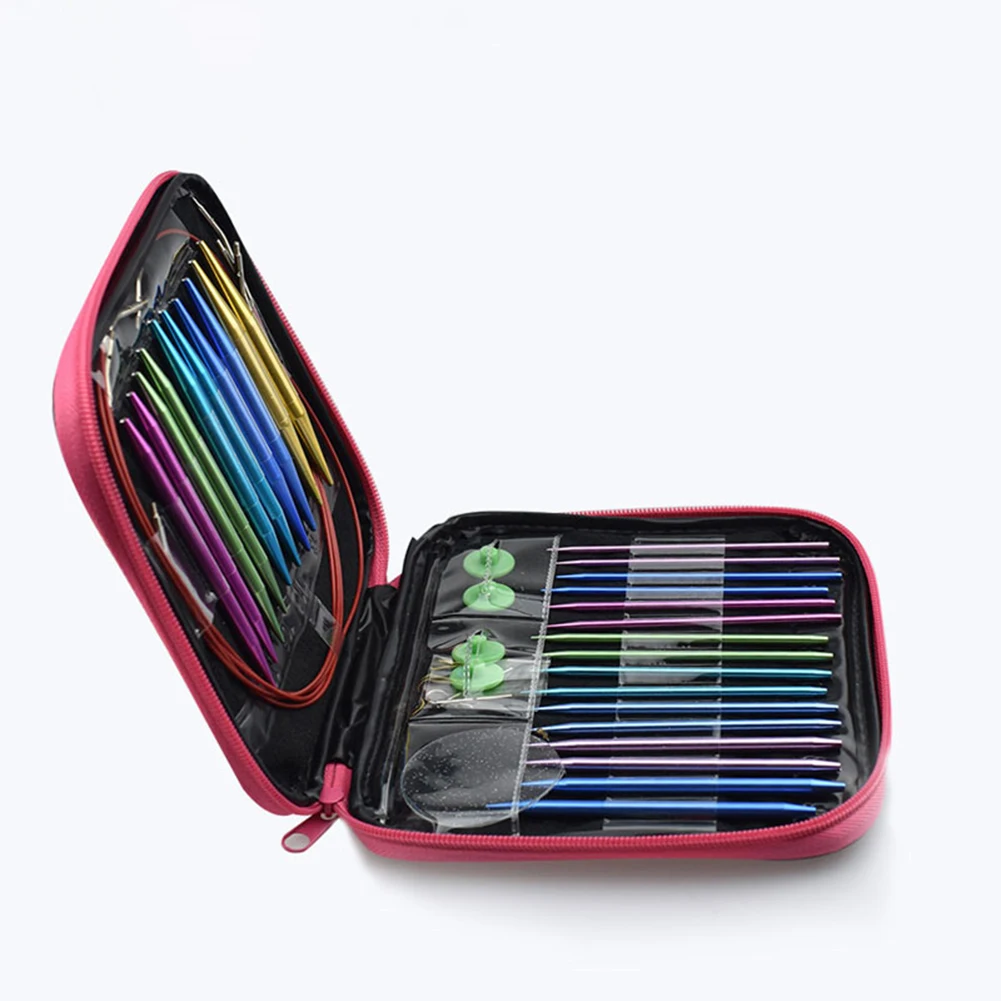 

DIY Knitting Crochet Tool Kit Ergonomic Handle Weave Needles Accessories Craft Supplies Needles Hook DIY Knitting Kit