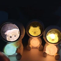 creative astronaut night light cute pet spaceman night light home decoration kids gift bedroom ornaments lights astronaut lamps