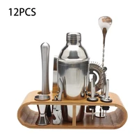 12pcs beginner home party with spoon filter drink mixing professional bartender cocktail shaker set stainless steel bar tools