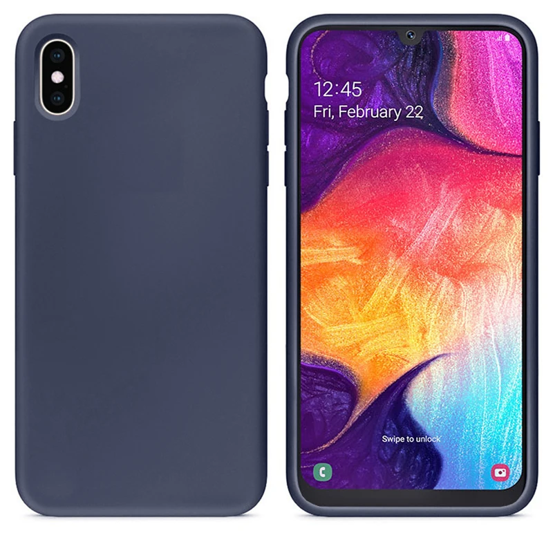 Мягкий силиконовый чехол для samsung Galaxy A6 A7 A8 A9 J4 J6 плюс J8 J2 J4 Core A20E A10 A30 A50 A70 A40 M10 M20 M30 TPU Защитный чехол - Цвет: DBlue