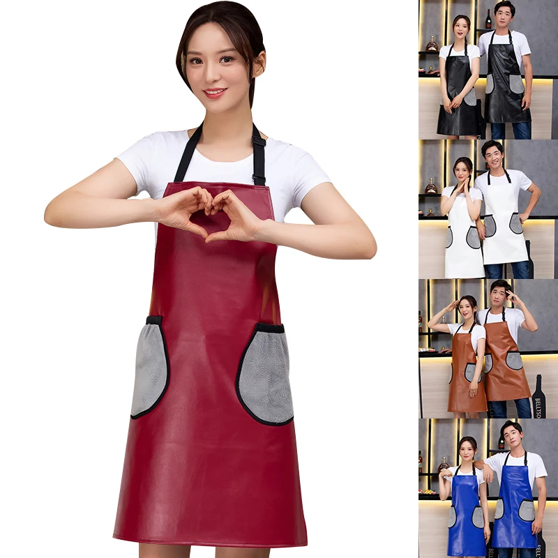 

New Fashion Kitchen Chef Cooking Homewear Work Apron Woman Men Hairdresser Waiter Bib BBQ Baking Cafe Shop Restaurant Aprons Bib