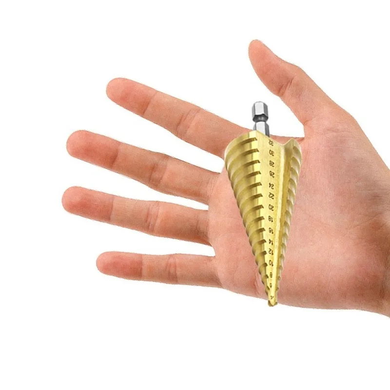 1 шт. Hss Шестигранная ручка ступенчатое сверло конус дыропробивной пресс с