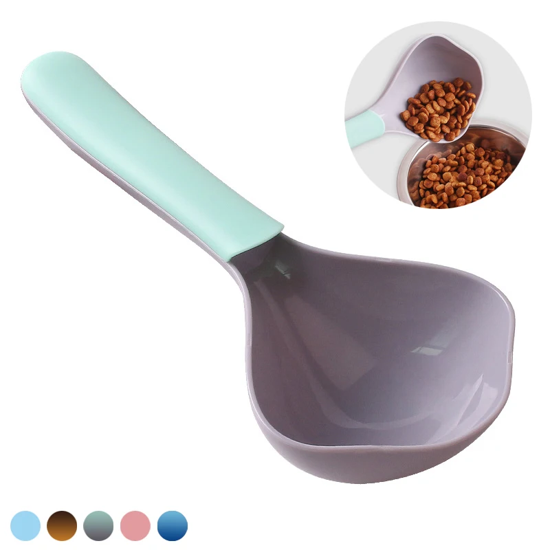 

New Pet Supplies Portable Cute Pet Food Spoon Suitable for Cats Dogs Plastic 5color Multi-function Easy To Clean Dog Supplies