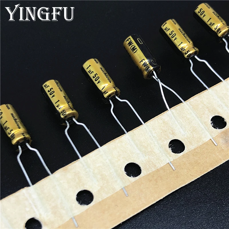 10 шт. 1 мкФ Ф 50 в NICHICON FW серии 5x11 мм мкф Hi Fi аудио конденсатор|audio capacitor|nichicon fw1uf 50v |