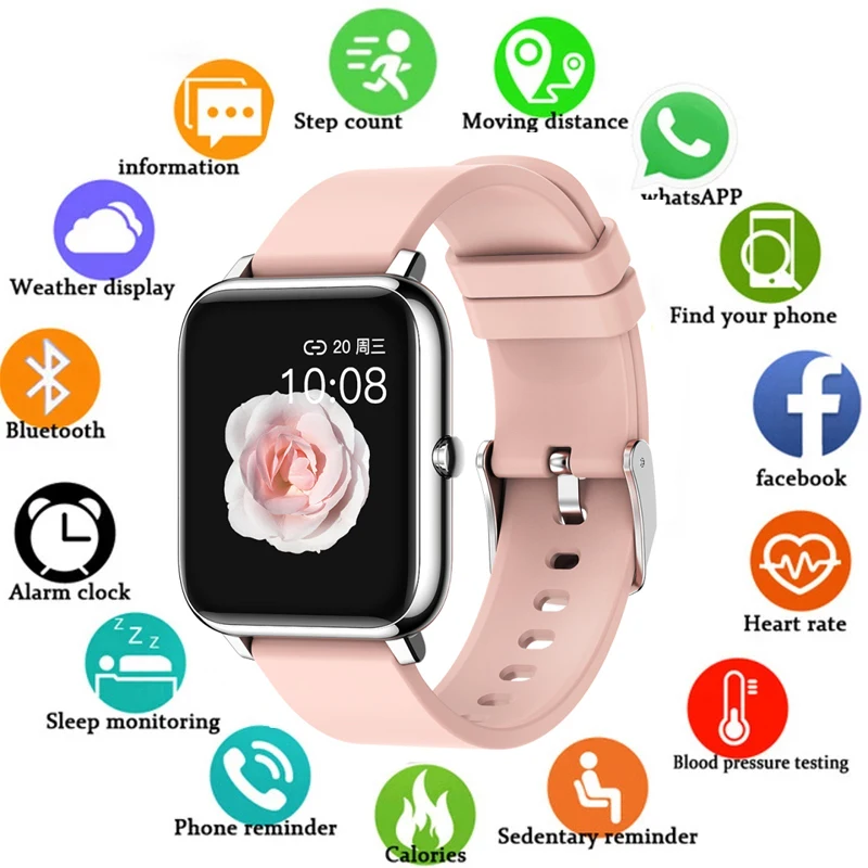 

Smart Watch Men Full Touch Screen Sport Fitness Watch IP67 Waterproof Bluetooth-compatible For IOS Android Smartwatch Women gift